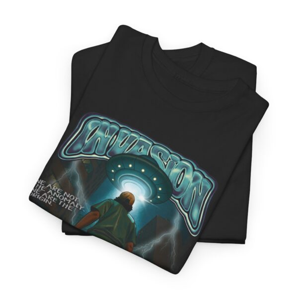 Invasion Cotton Black T-Shirt- Casual